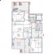 Plan apartament cu 3 camere tip III