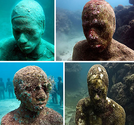 Figurinele din parcul de sculpturi subacvatice cantaresc 15 tone